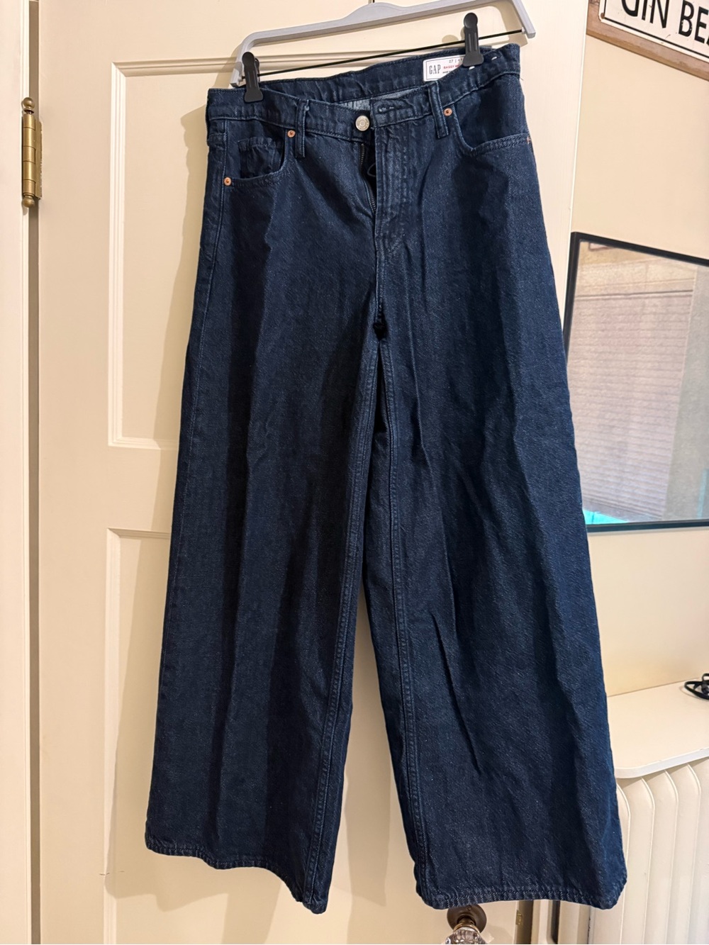 GAP Dark Blue Wide-Leg High-Rise Jeans